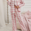Pijama camisa y pantalón a cuadros